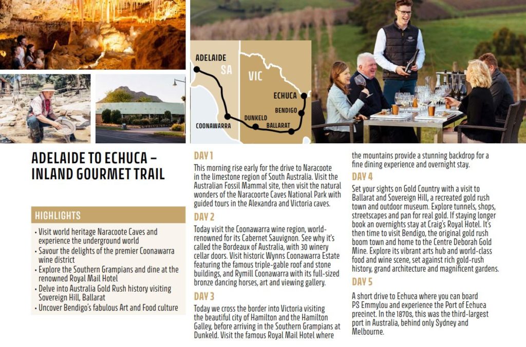 Adl to echuca inland gourmet trail