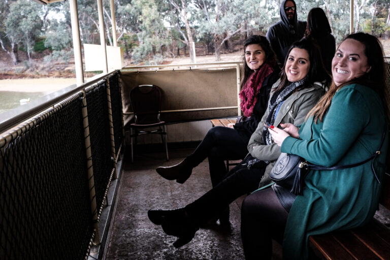 Ladies on Paddlesteamer